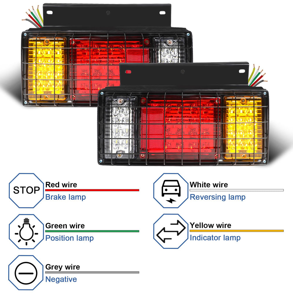 WUSHIXAN 40-LED trailer light kit side mount for versatile installation.