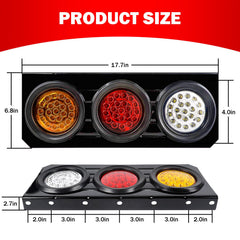 WUSHIXAN round 4-inch LED tail light with bright signaling.