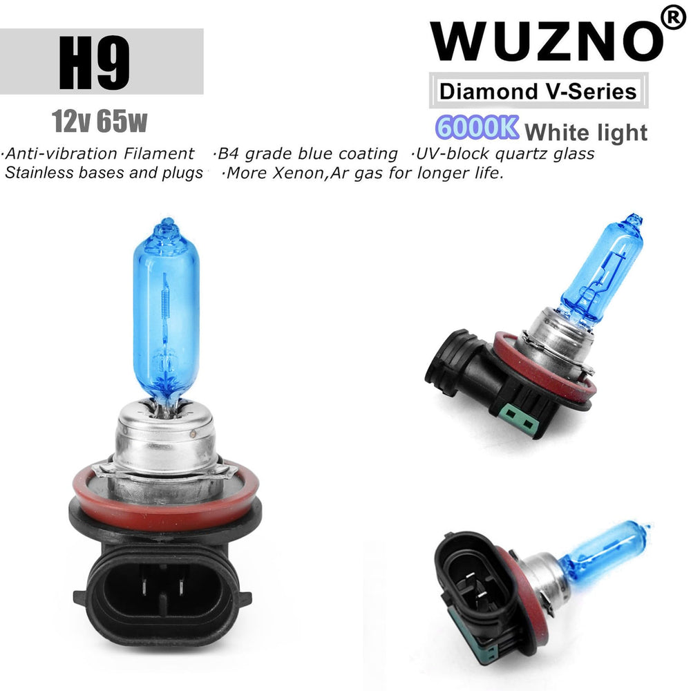 Wuzno low beam H11 halogen bulbs for Altima deliver whiter light and clearer road signs.