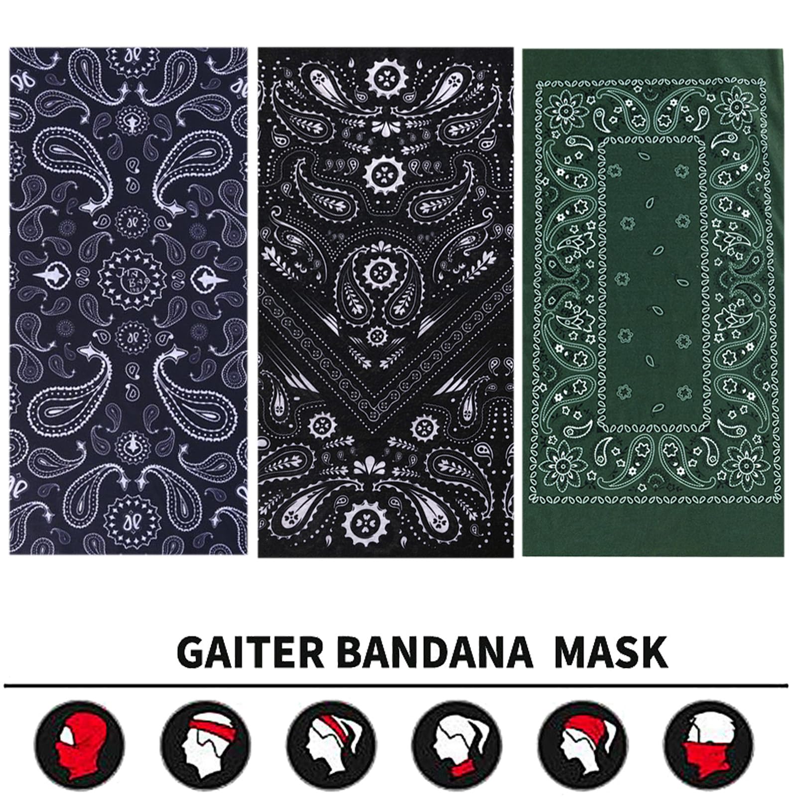 WXDRVT neck gaiter in flag pattern adds bright, bold style for outdoor rides