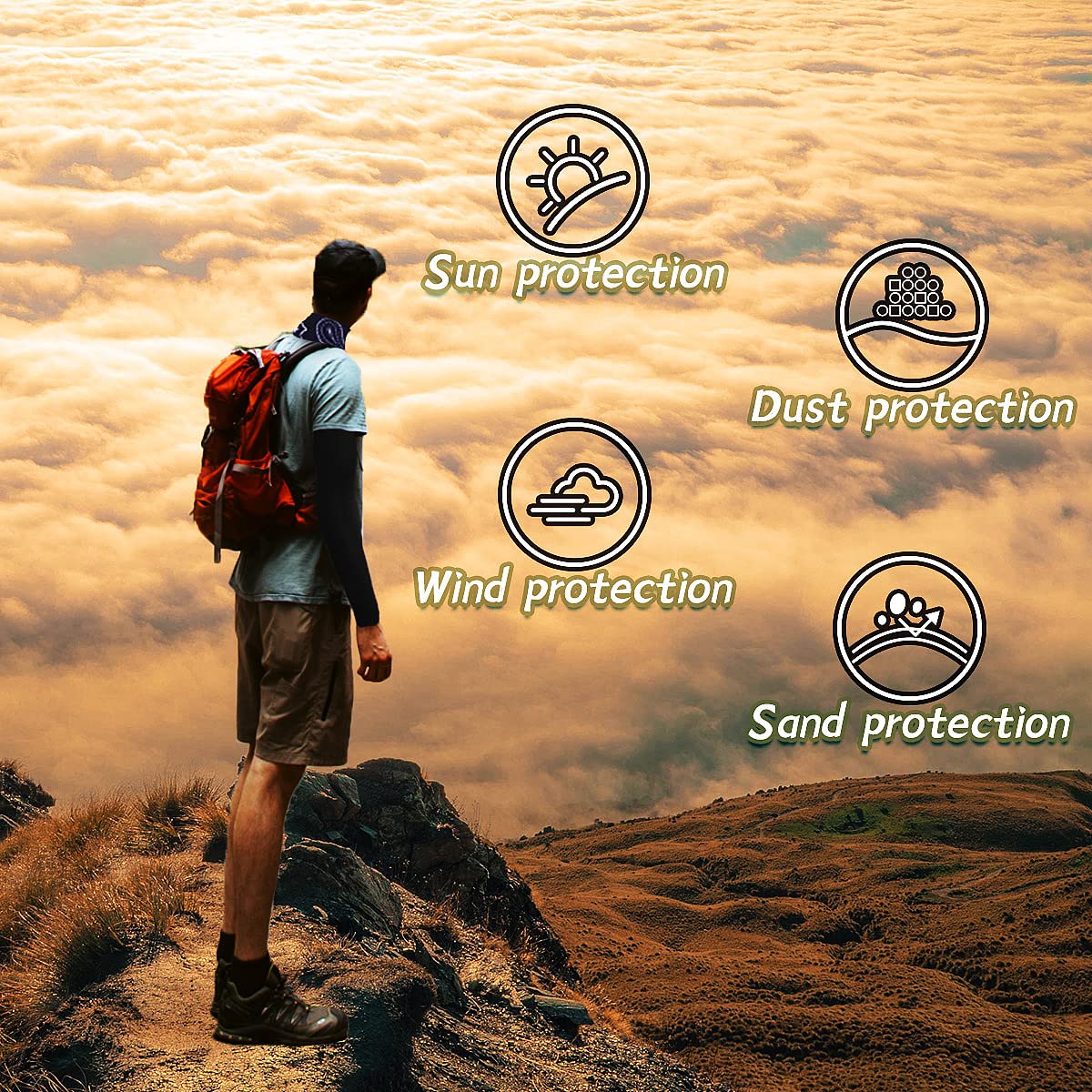 WXDRVT neck gaiter galaxy pattern versatile for outdoor activities.