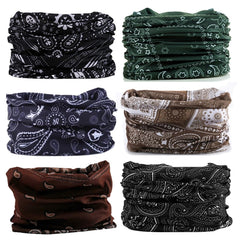 WXDRVT neck gaiter in paisley pattern for all-day comfort and sun protection