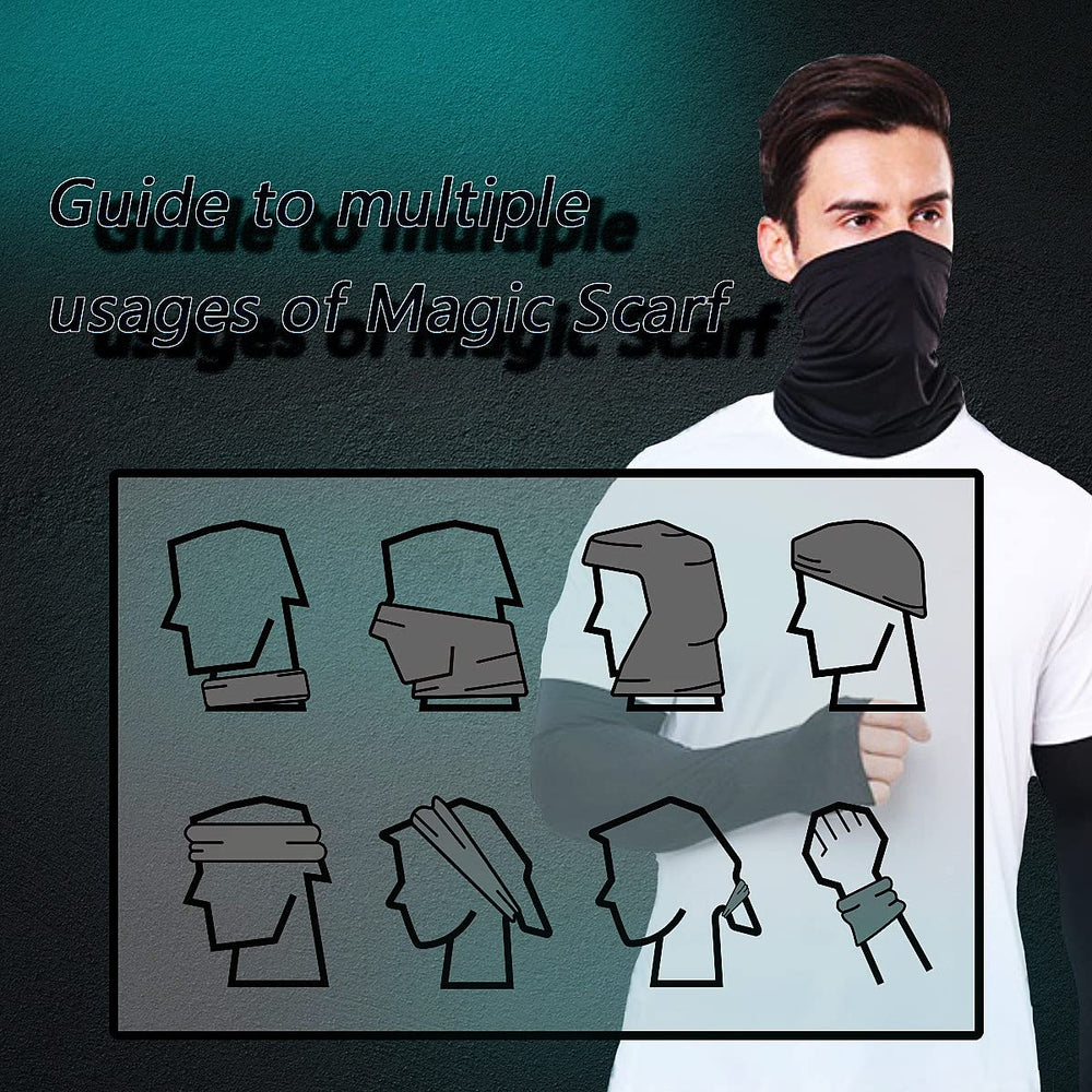 WXDRVT neck gaiter in skull pattern combines rugged style with moisture-wicking comfort