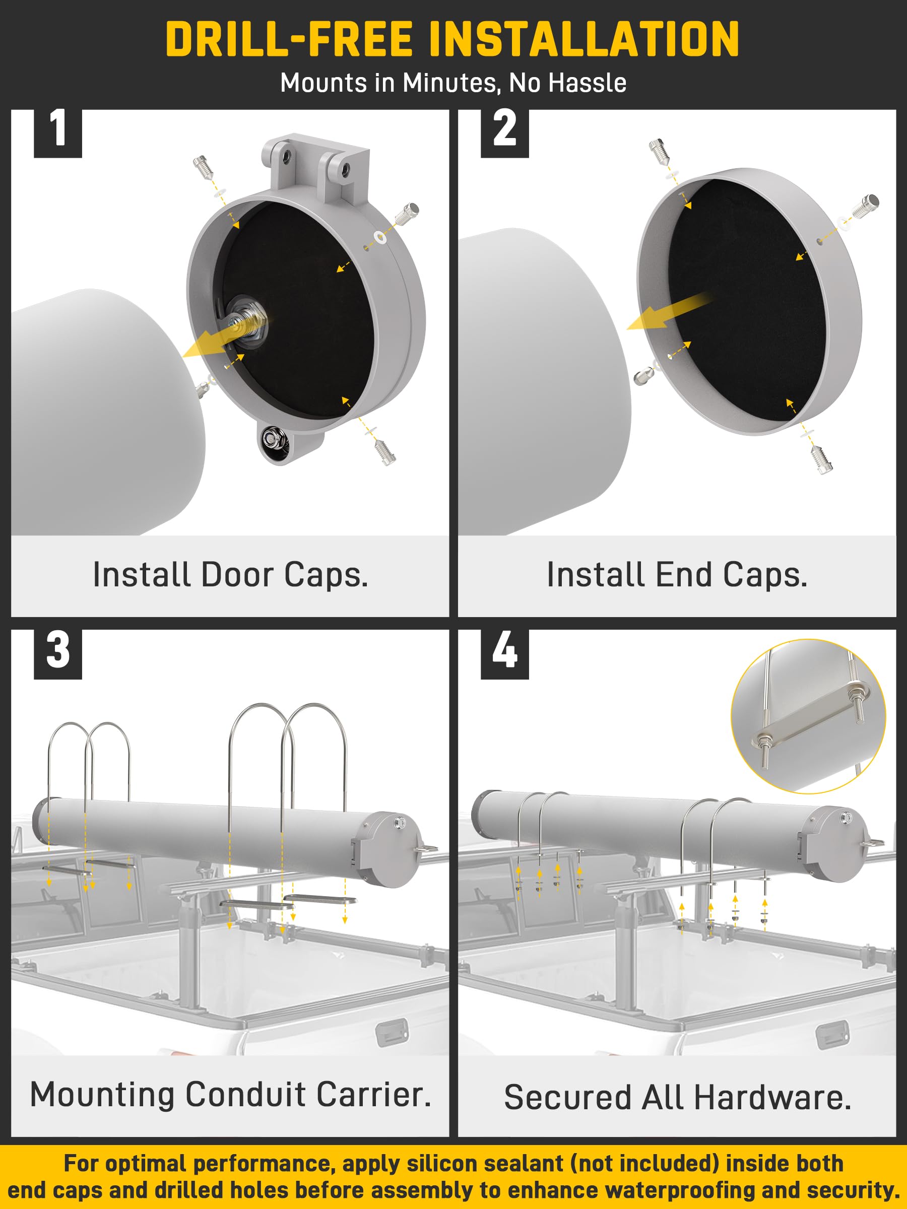 Powder-coated finish resists corrosion on Wyckoff conduit carrier