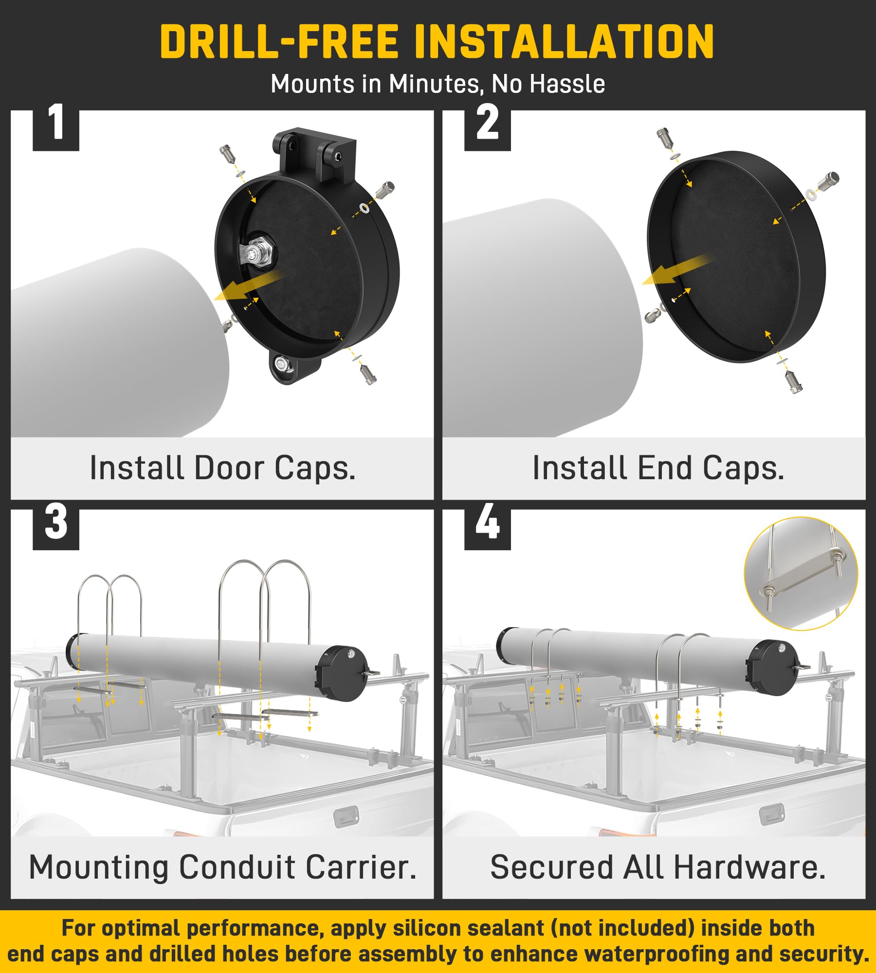 Wyckoff weatherproof seal protects contents from moisture and debris