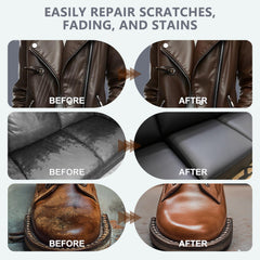 WYCOON beige leather recoloring on furniture swatch restores vibrancy.