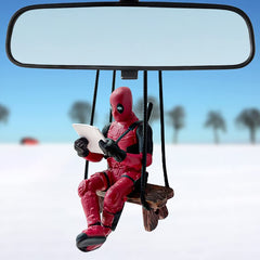 WYJS anime car rearview pendant adds playful charm to your car interior.