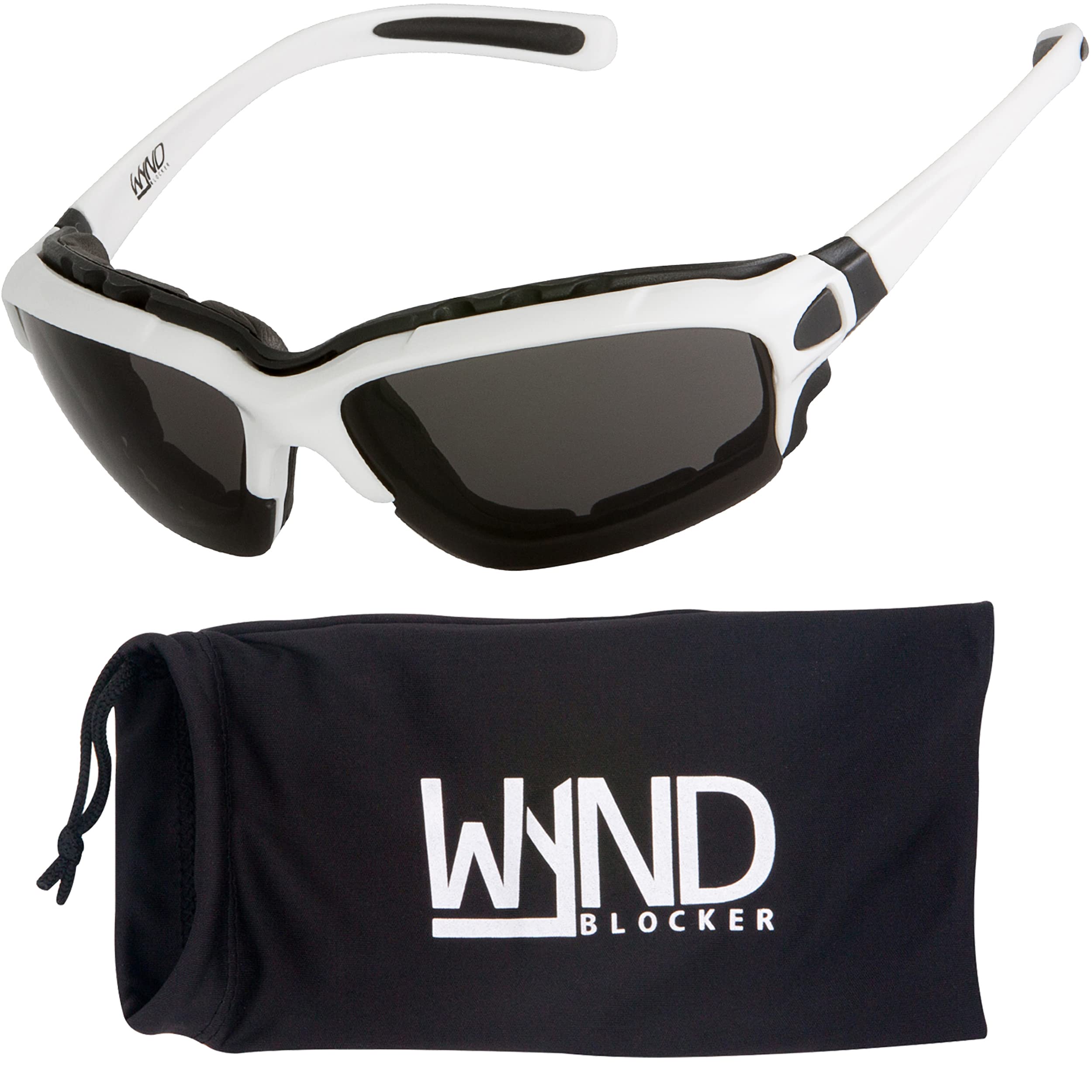 WYND Blocker motorcycle riding glasses front view with UV protection for rides