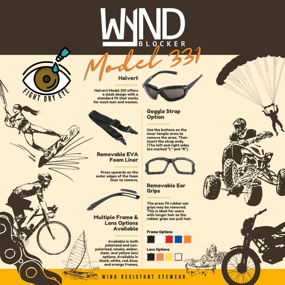 WYND Blocker rubberized ear pieces provide stable grip during long rides