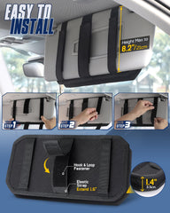 WYNEX Molle visor organizer semi-rigid construction shows durability