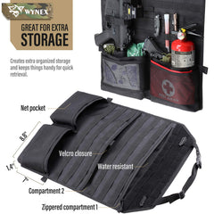 WYNEX water-resistant 1000D nylon fabric protects contents during travel