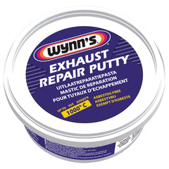 Wynn's Exhaust Repair Putty seals a gray repair to prevent leaks and resist water damage.