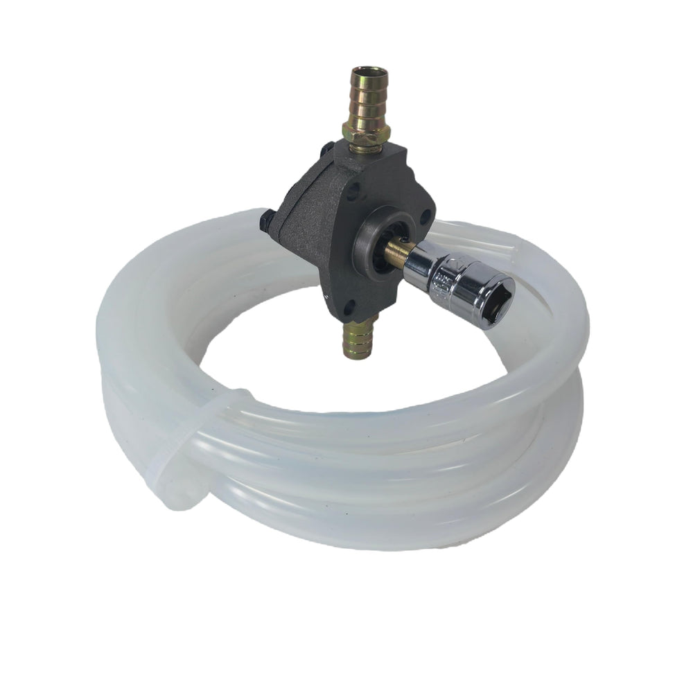 WZHLCX self-priming oil pump with 2-meter silicone hose ensures reliable connections.