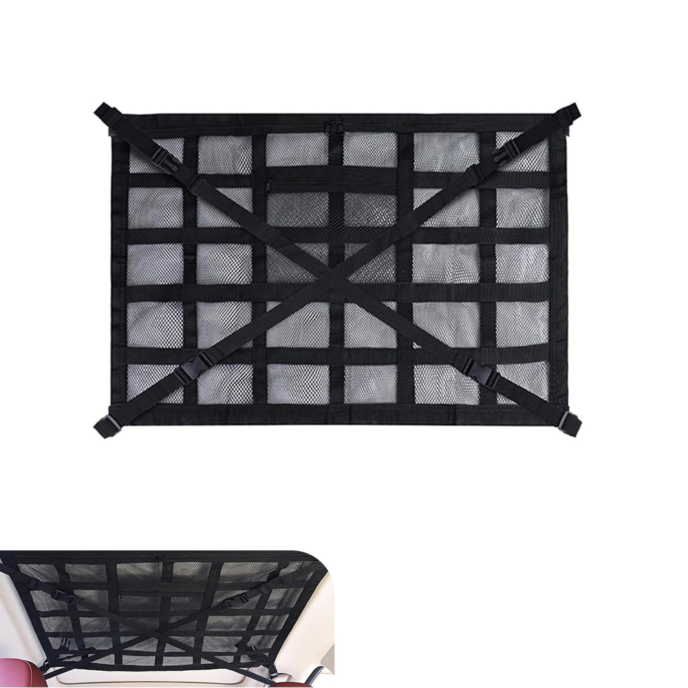 WZP Car Ceiling Cargo Net main pocket for organized road trip storage.