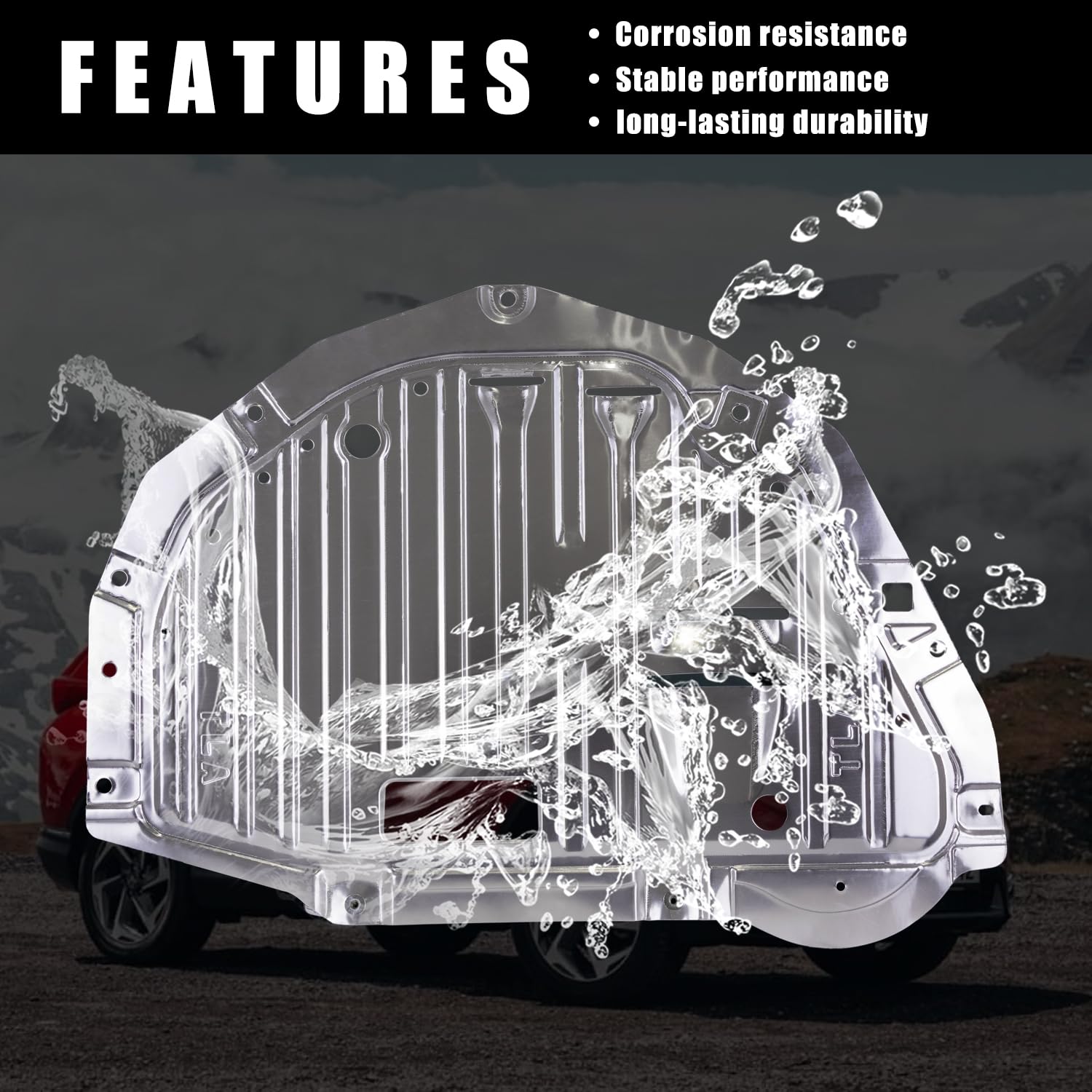 WZRASmiles easy-install shield enhances engine area appearance