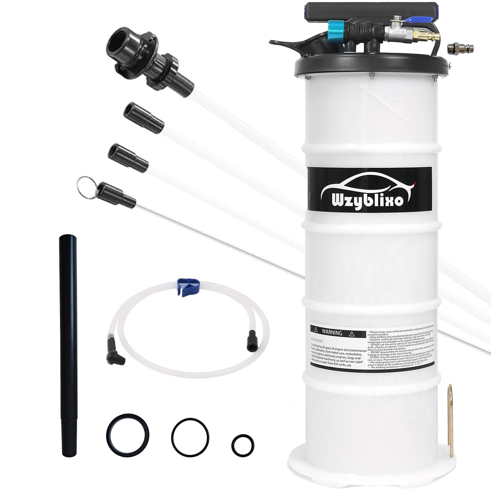 Wzyblixo 6.5L oil extractor in pneumatic and manual modes for flexible maintenance