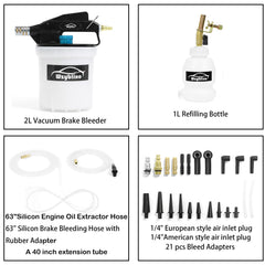 Wzyblixo brake fluid extractor with 1L bottle for cleaner refills