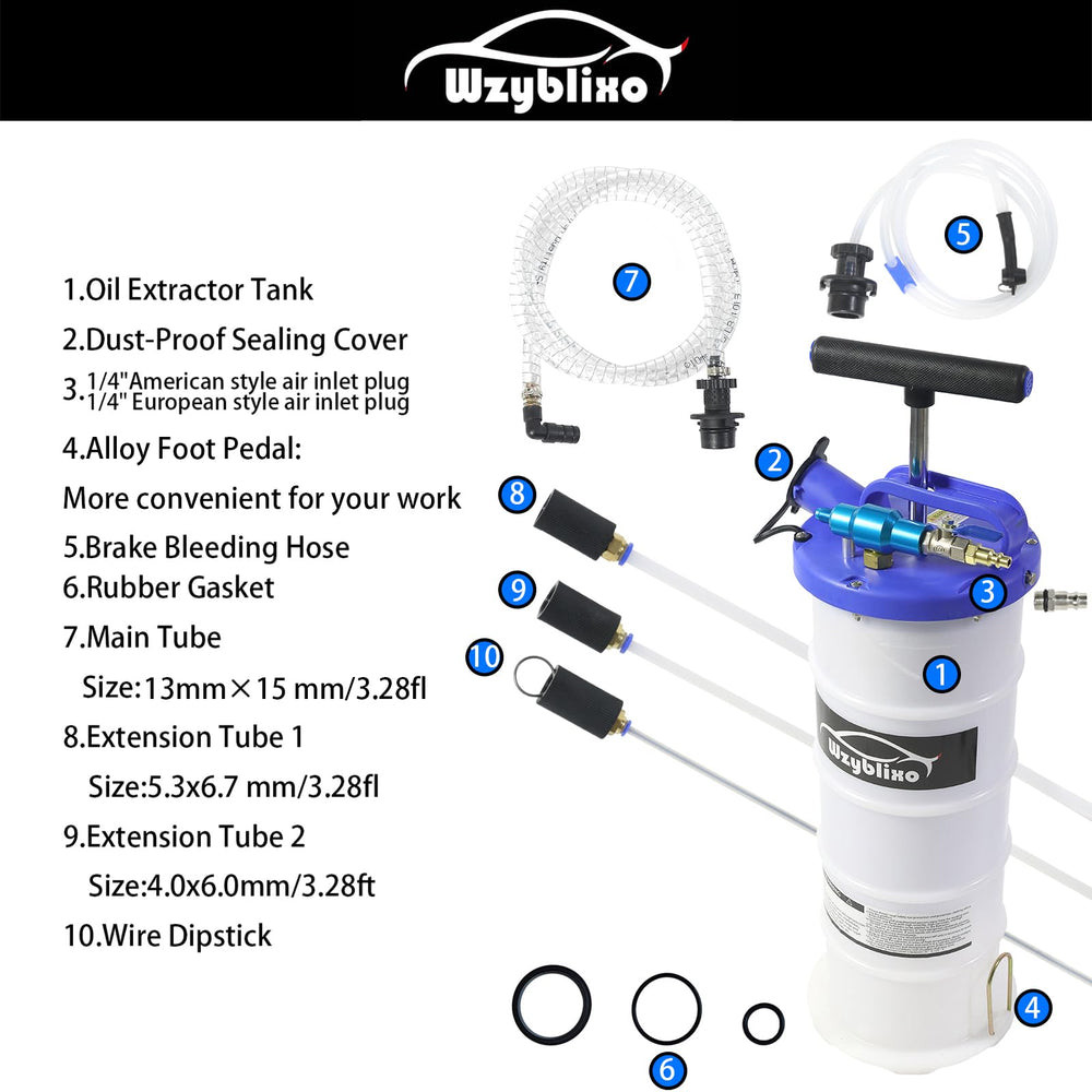 Wzyblixo extended oil suction hose enabling deep extraction