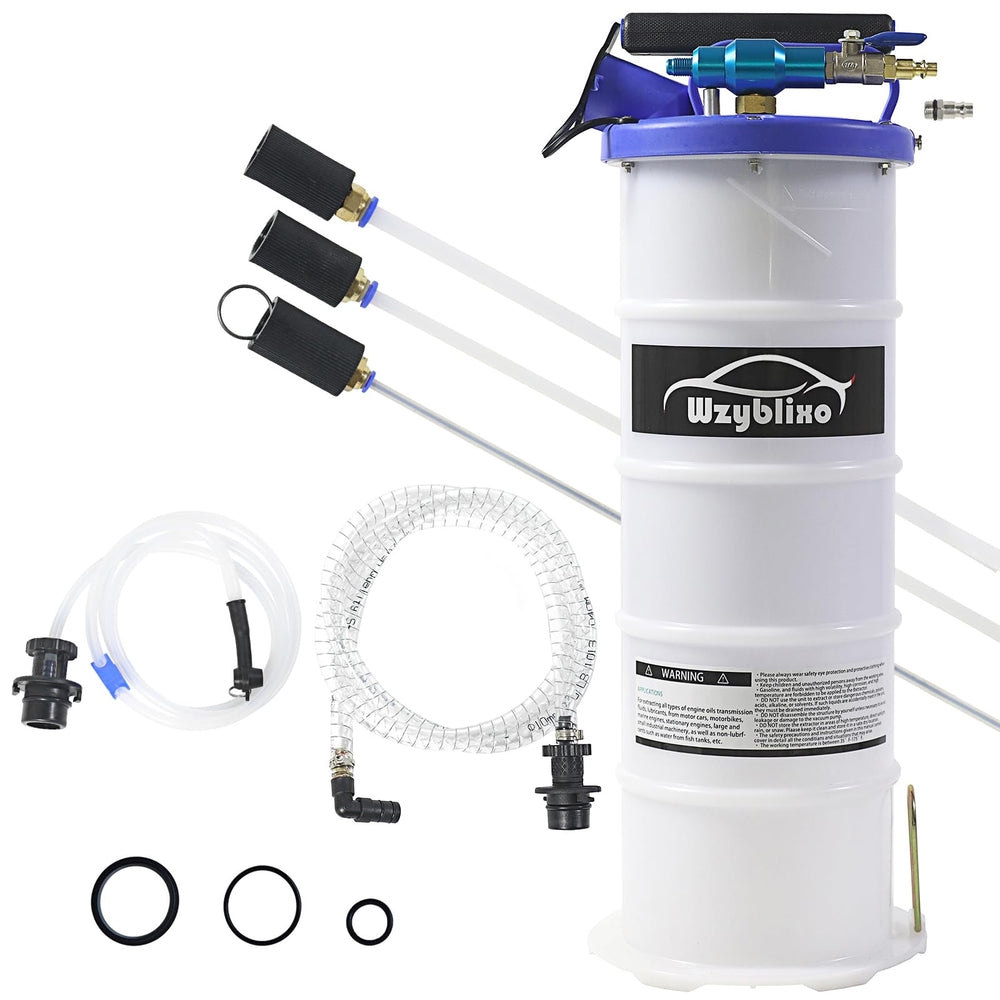 Wzyblixo pneumatic-manual fluid extractor, front view, quick oil changes