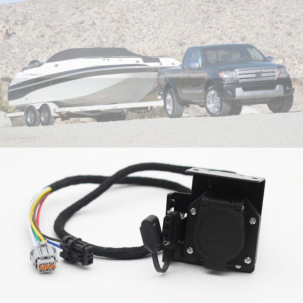 Wzytshun harness installed on Nissan Frontier showing towing readiness.
