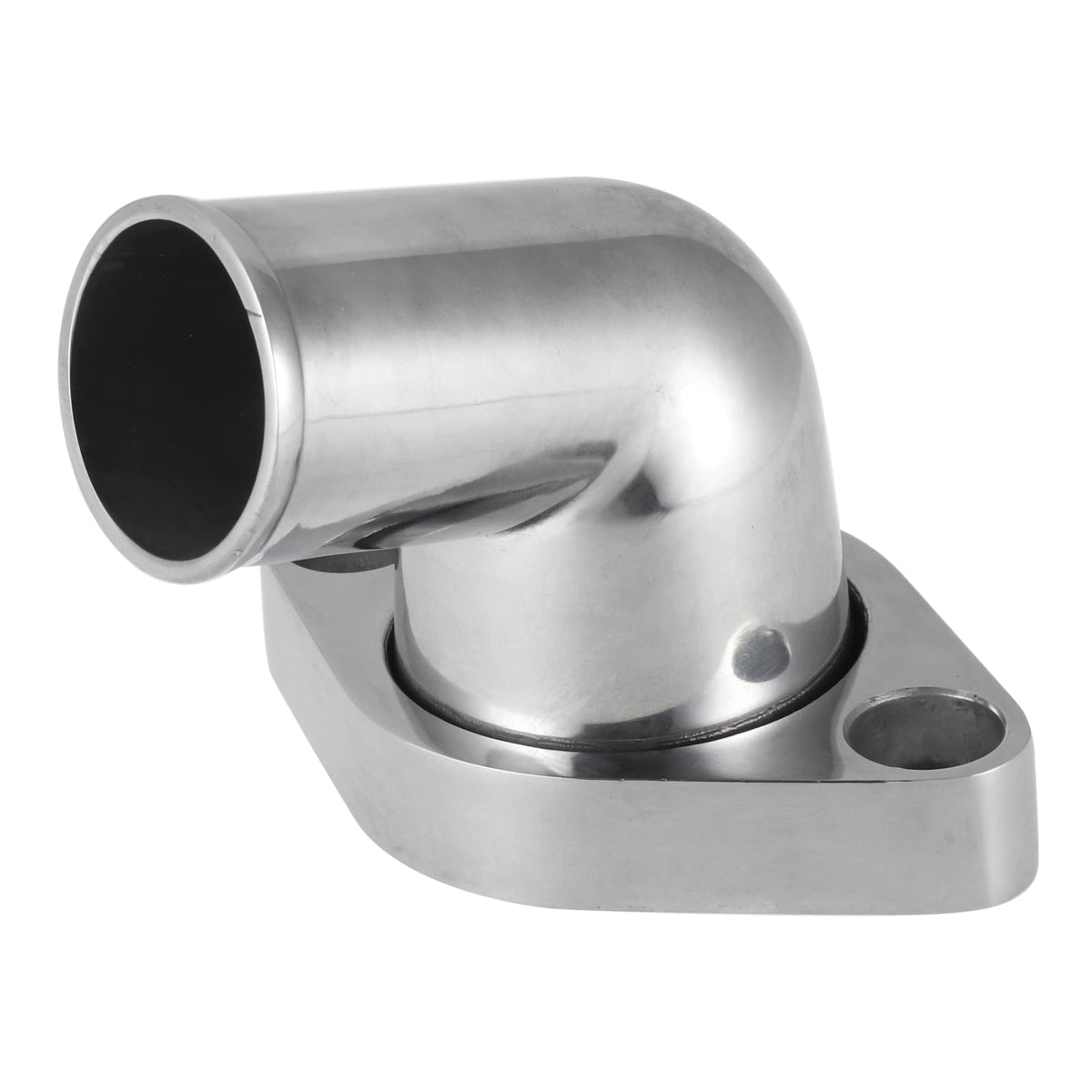 X AUTOHAUX 105-degree water neck front view for streamlined coolant routing