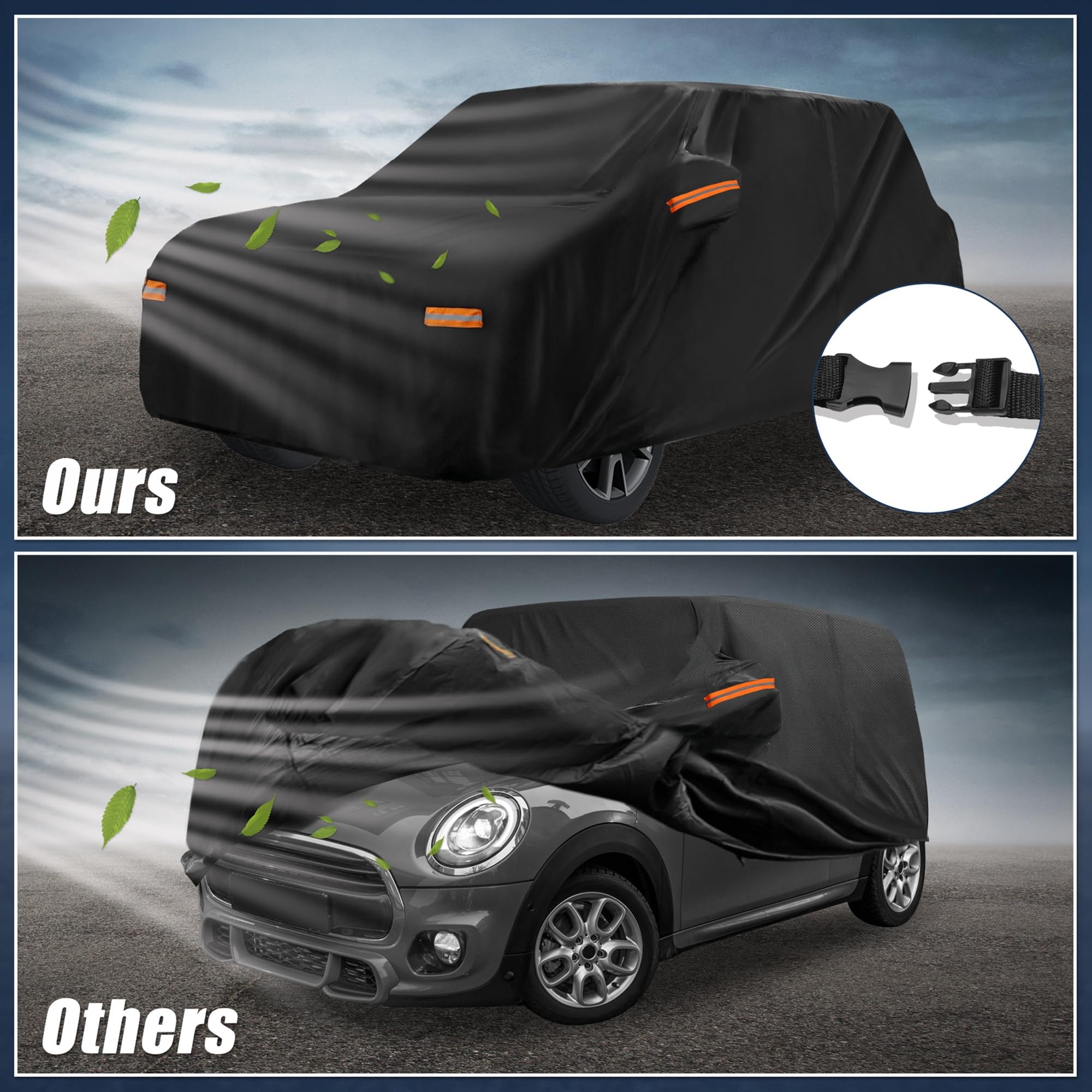 X AUTOHAUX 210D-PU material with reinforced seams for durability