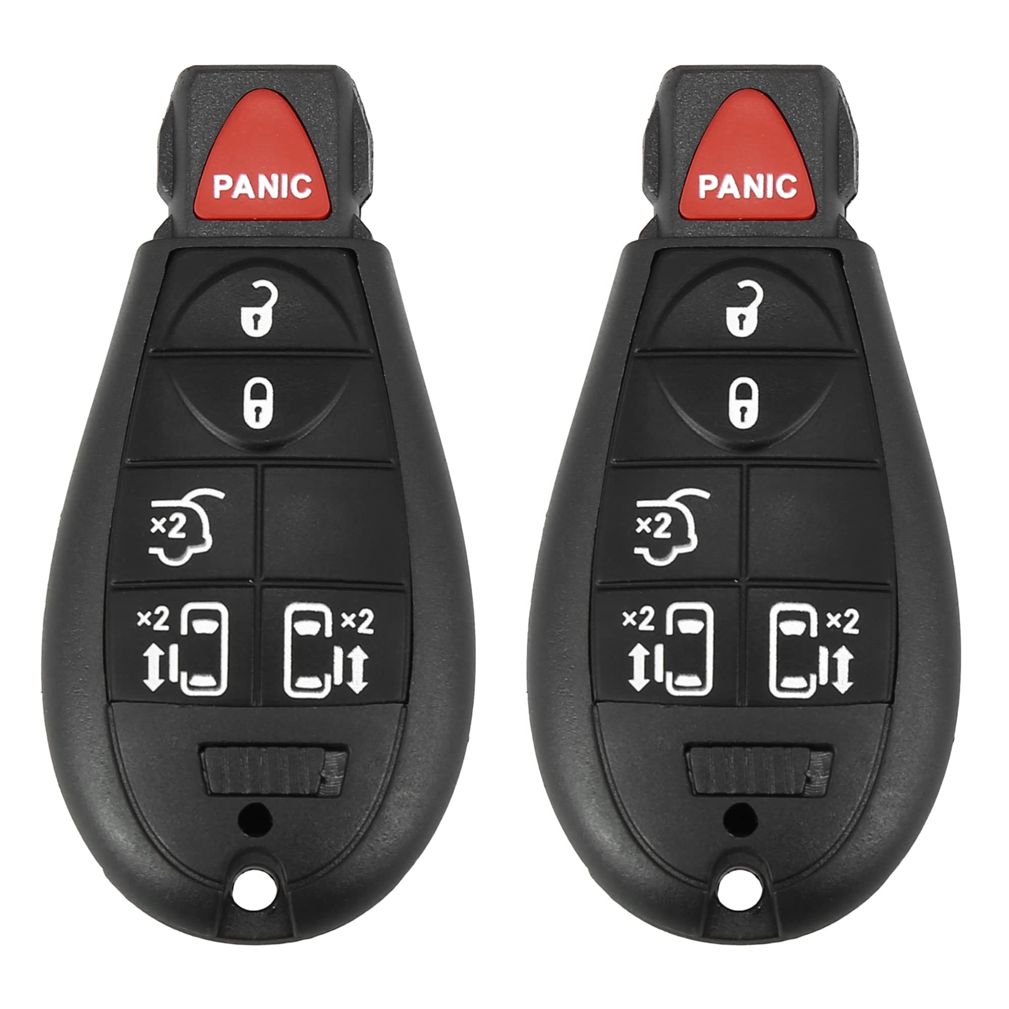 X AUTOHAUX 2pc 433MHz replacement keyless remote for Dodge Grand Caravan with battery included.
