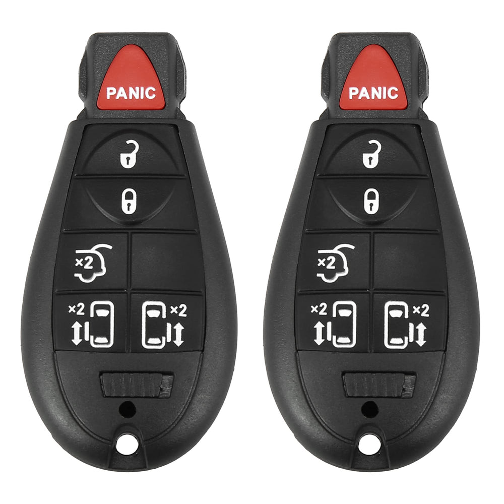 X AUTOHAUX 2pc 433MHz replacement keyless remote for Dodge Grand Caravan with battery included.