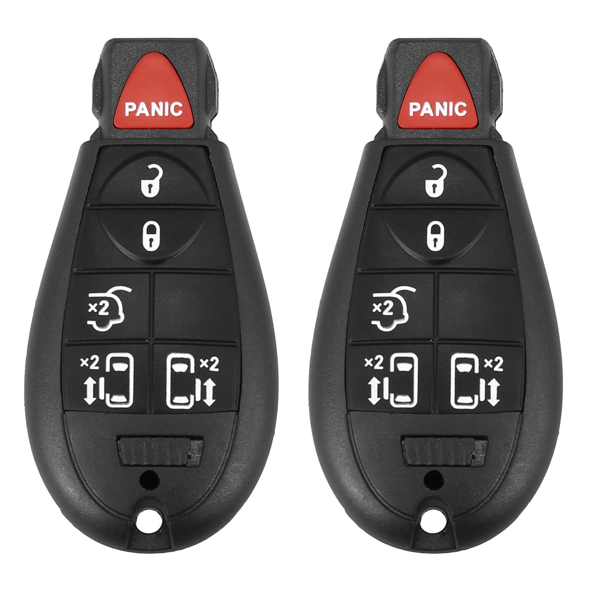 X AUTOHAUX 2pc 433MHz replacement keyless remote for Dodge Grand Caravan with battery included.