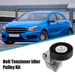 X AUTOHAUX AC belt idler pulley with durable metal build for Mercedes reliability.