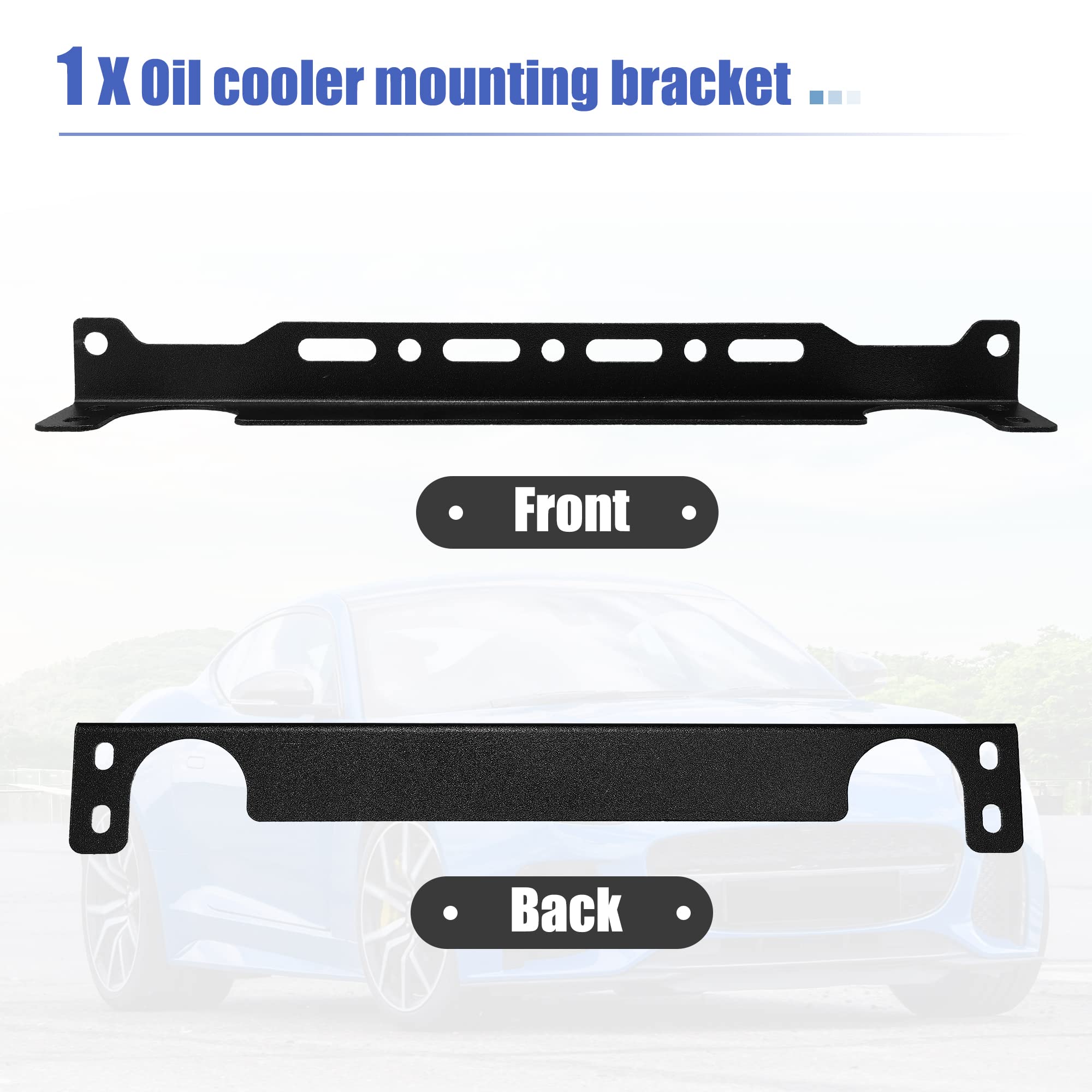 X AUTOHAUX black finish bracket under the hood blends with exterior styling