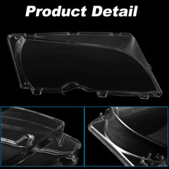 X AUTOHAUX BMW headlight lens shell maintains clarity with a clear finish.