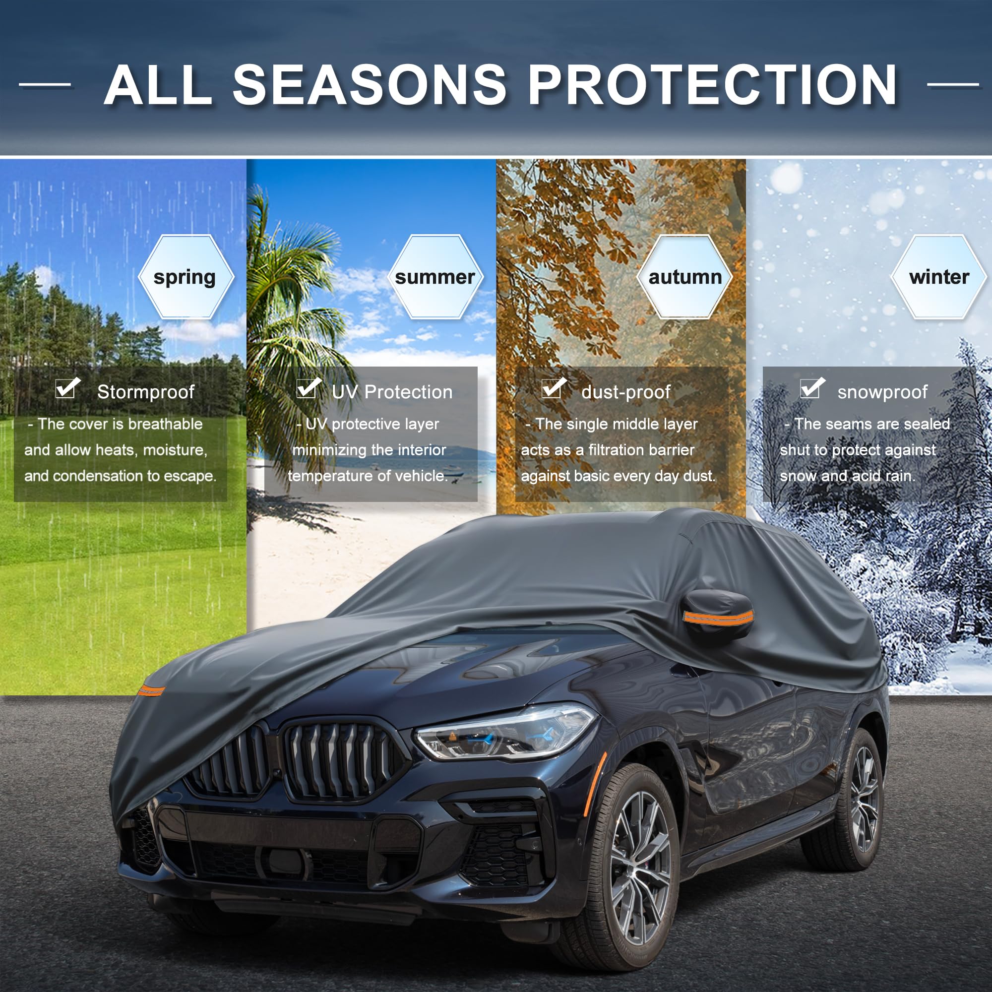 X AUTOHAUX BMW X5 cover rear view for full exterior coverage