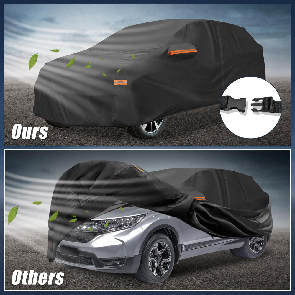 X AUTOHAUX windproof straps secure the cover on windy days