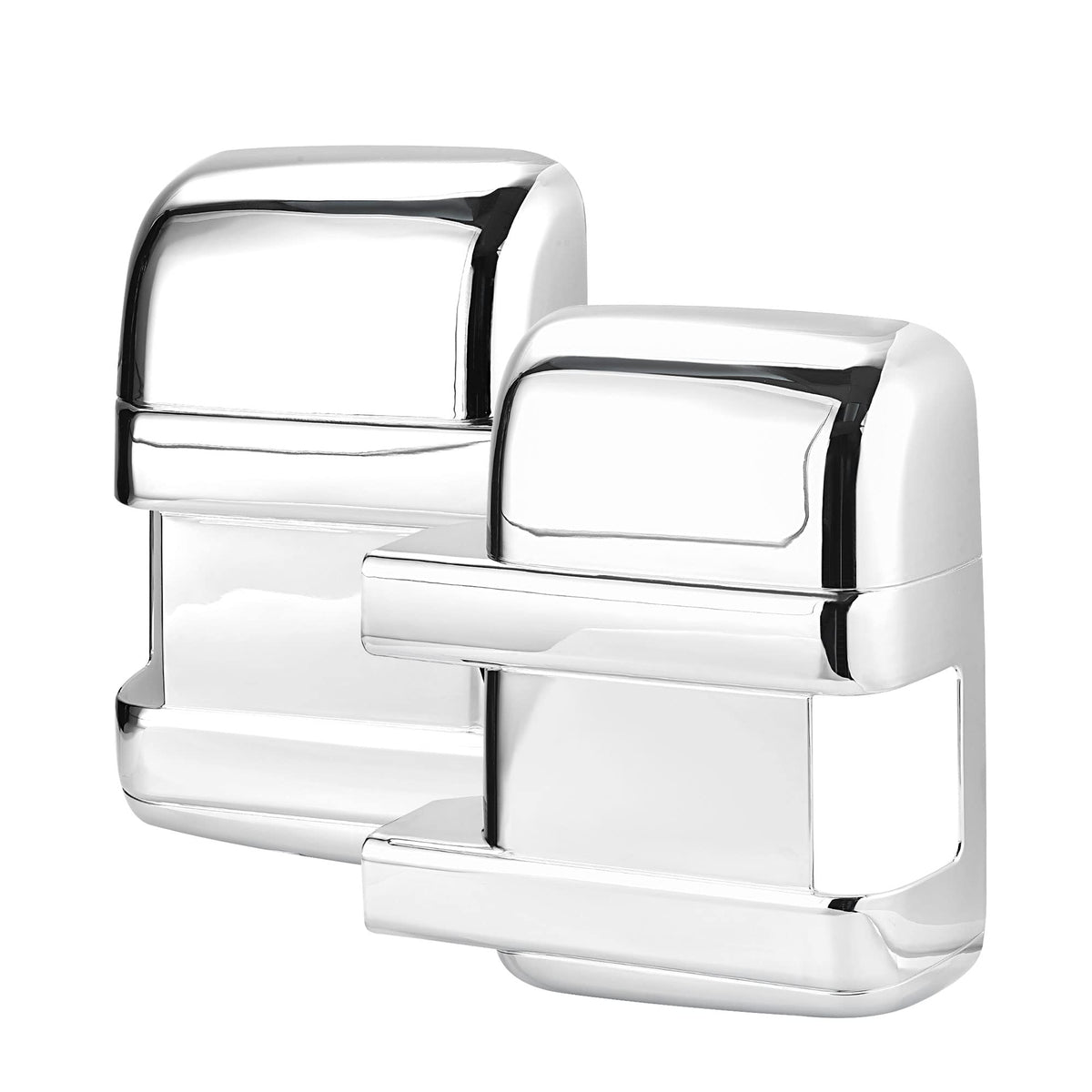 X AUTOHAUX chrome mirror covers on Ford F-250 front-left for luxury exterior shine