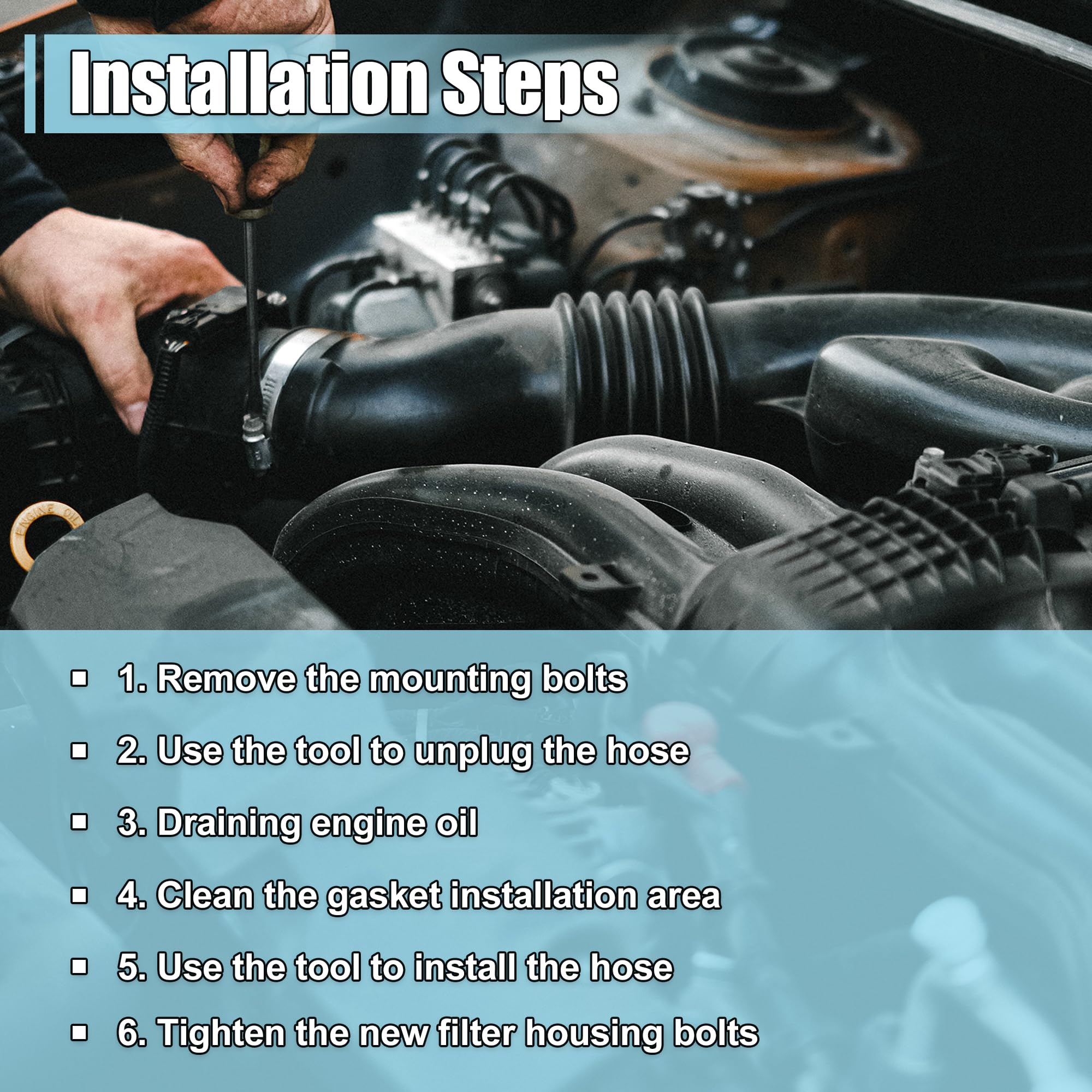 X AUTOHAUX close-up hose connection demonstrates hose integration into oil cooler