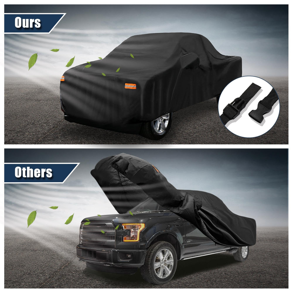 Driver door zipper access on the X AUTOHAUX cover enables quick entry.