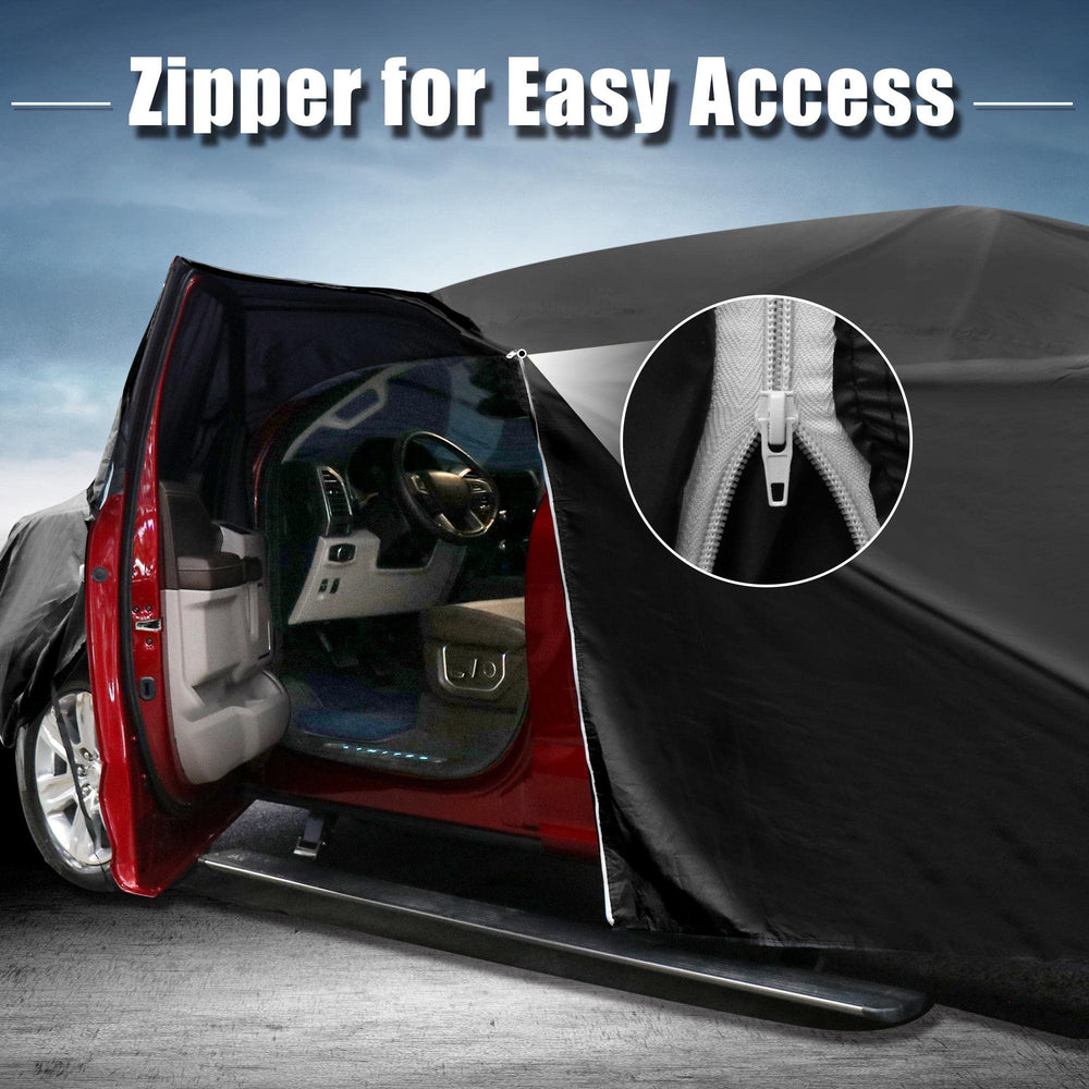 Reflective warning bars on the X AUTOHAUX F150 cover improve night visibility.