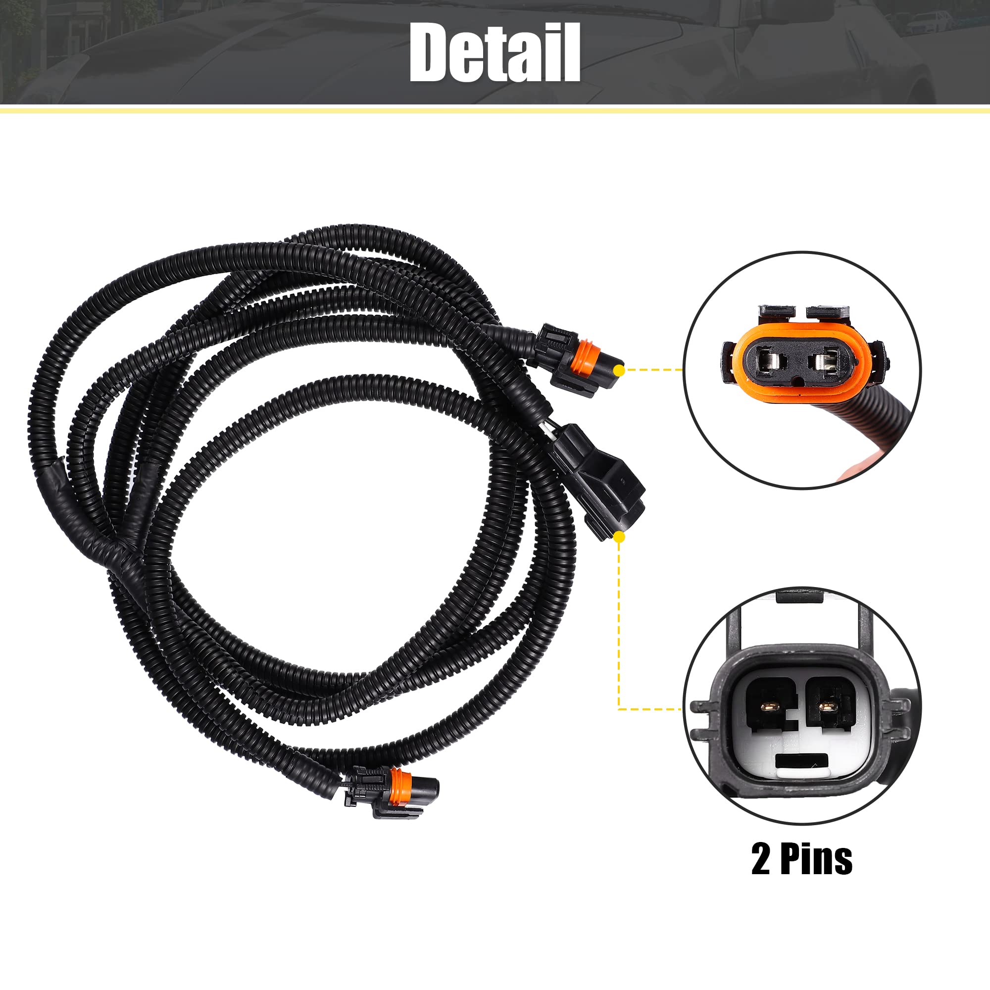 X AUTOHAUX fog-light harness connector view with weatherproof seals.