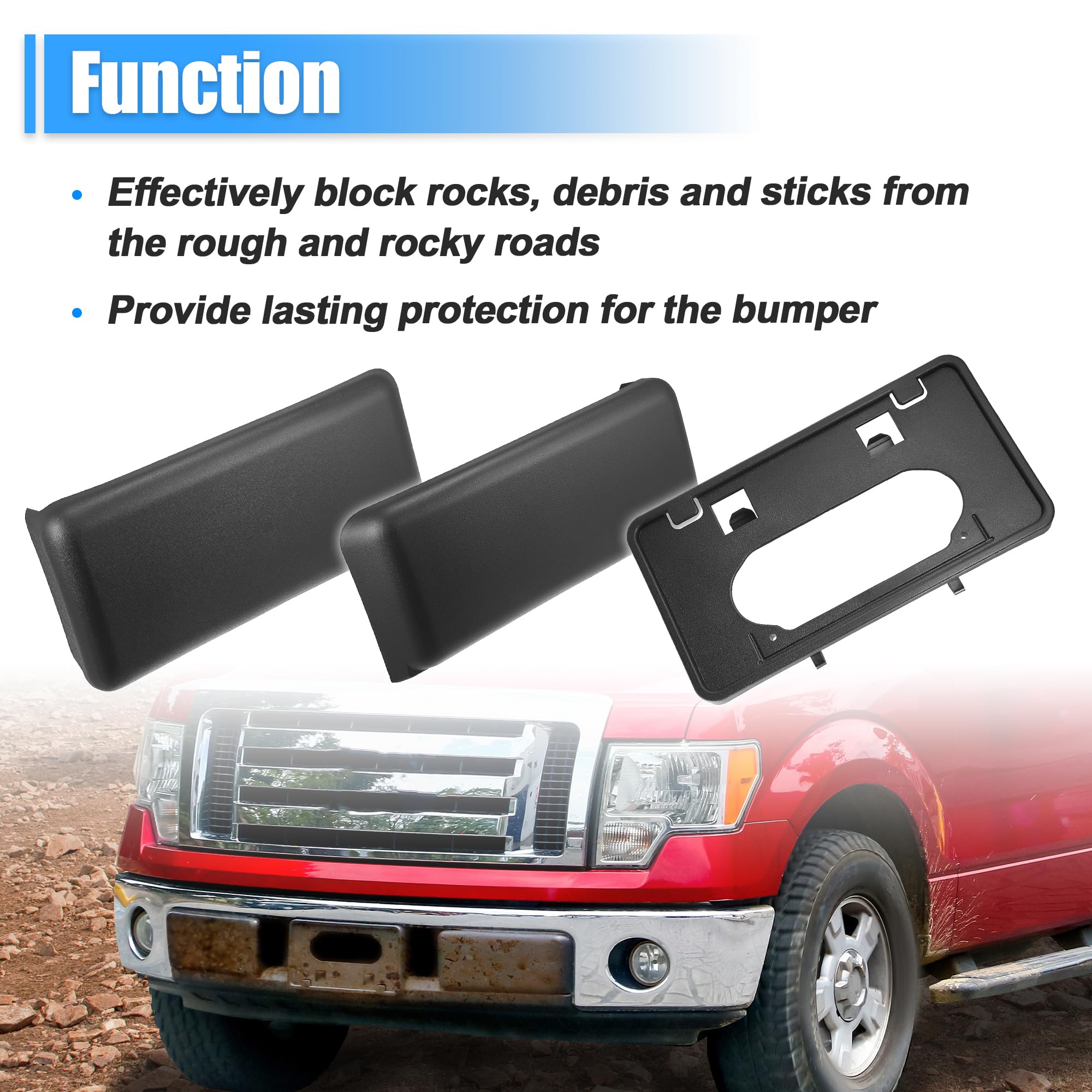 X AUTOHAUX Ford F-150 bumper guard cap adds durable bumper protection