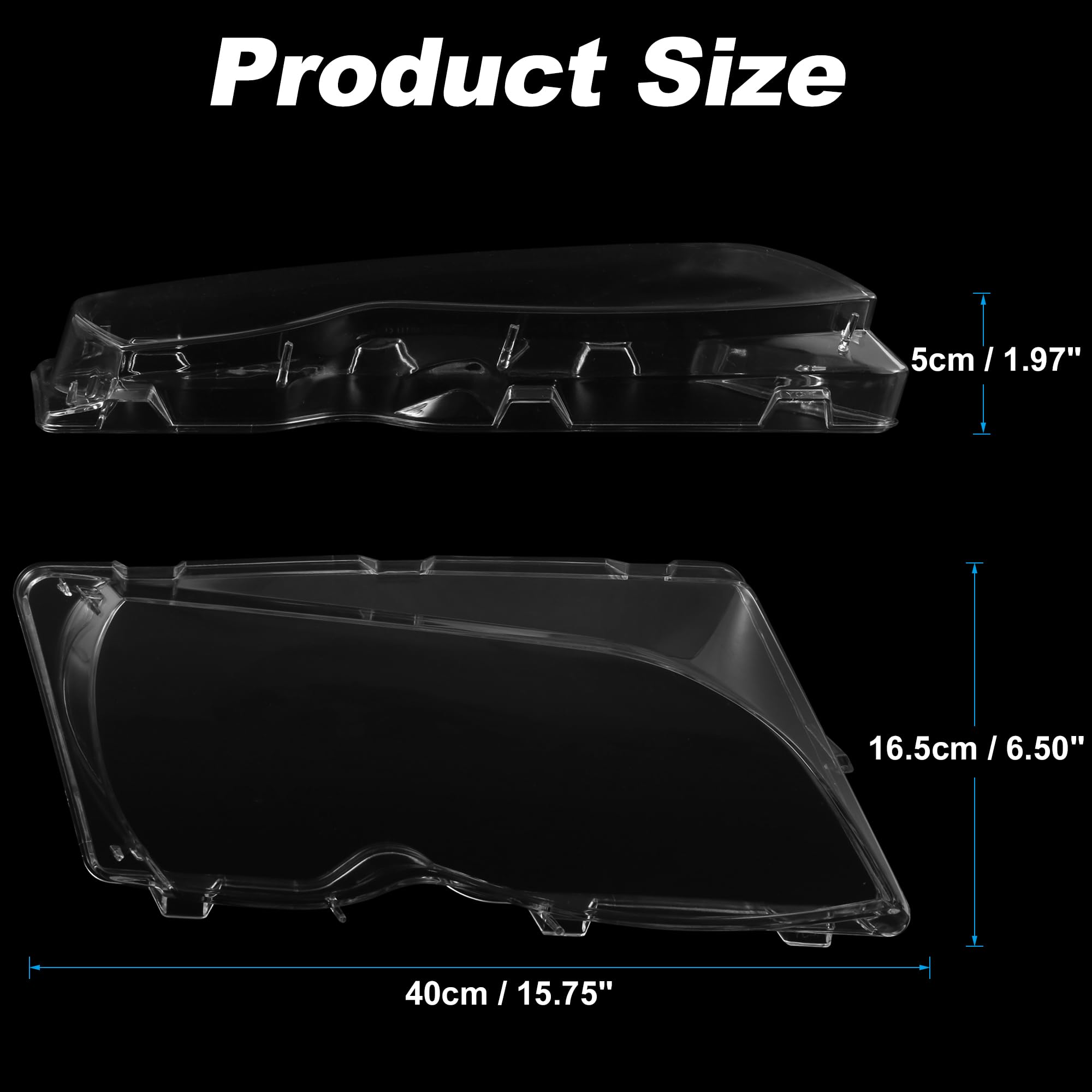 X AUTOHAUX front headlight protection reduces water intrusion and dirt.