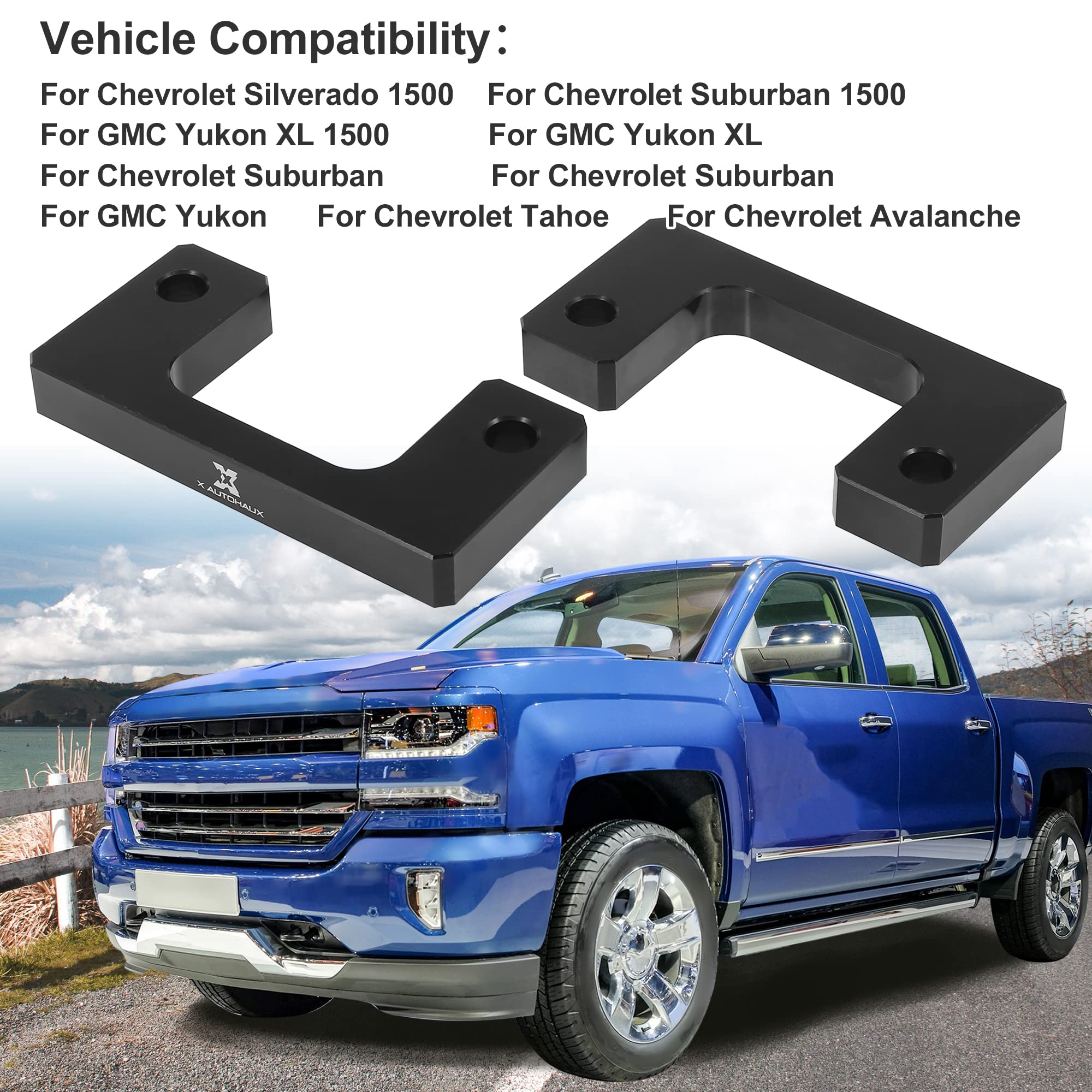 X AUTOHAUX front leveling spacer 1in for GMC Yukon front enables room for larger tires