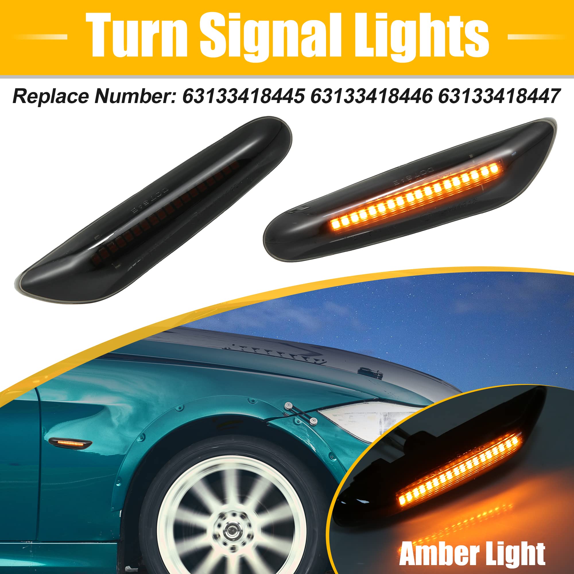 X AUTOHAUX BMW full LED side turn signal rear view for clear signaling