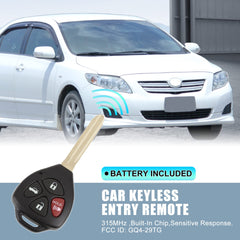 X AutoHaux GQ4-29T remote for Toyota Avalon 2010-2012, easy access.