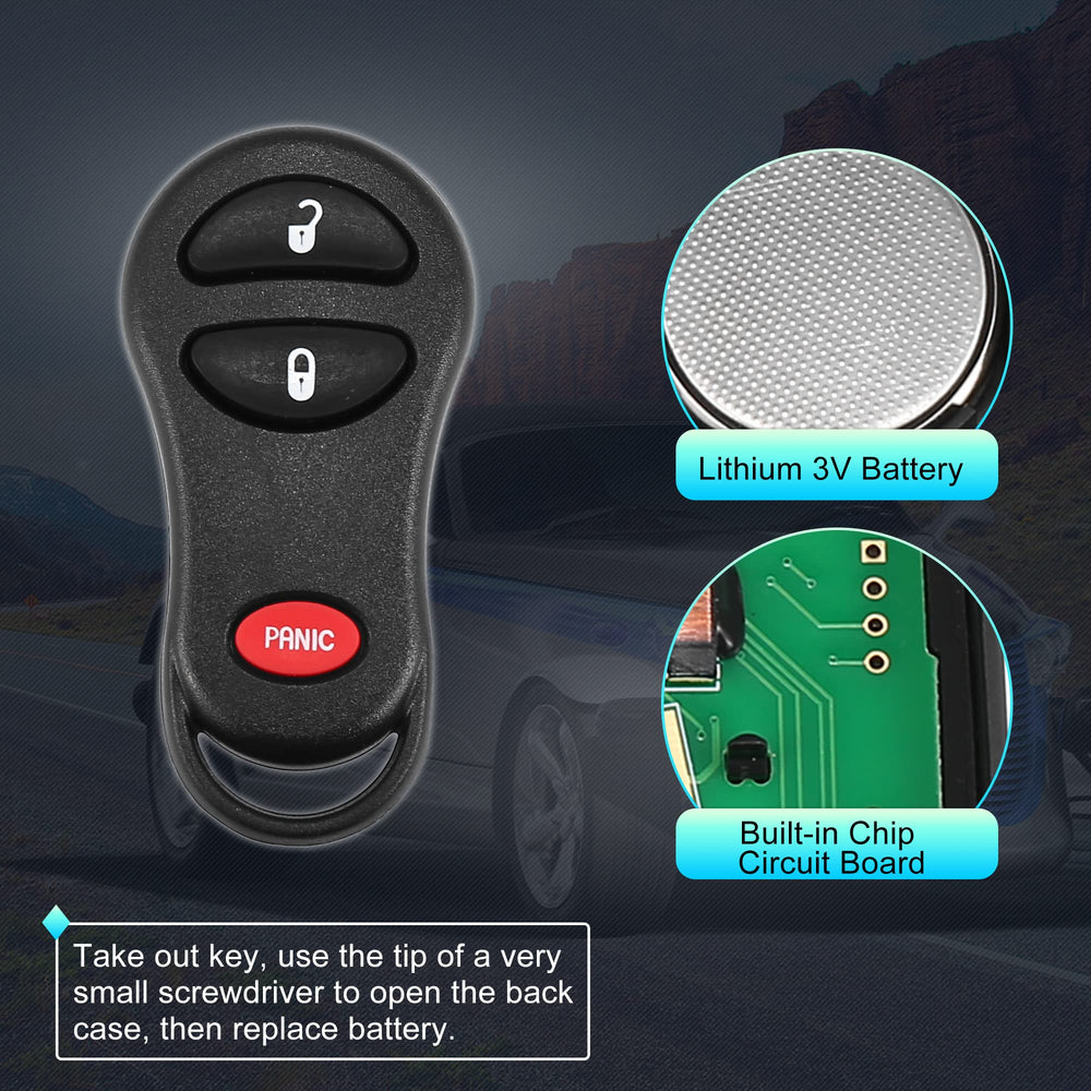 X AUTOHAUX GQ43VT17T remote-back view, compact design fits in pocket.