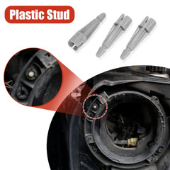 X AUTOHAUX headlight metal ring (right) reinforces mounting surface and visual appeal.