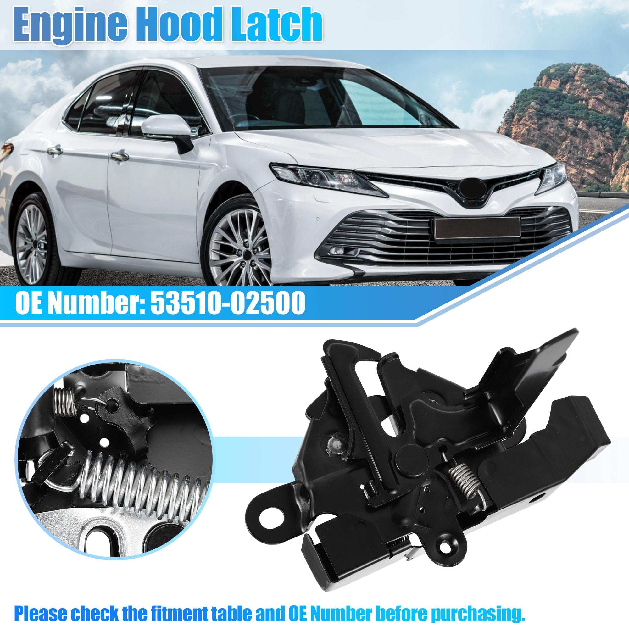 Closeup of X AutoHaux hood latch lock highlighting durable construction.