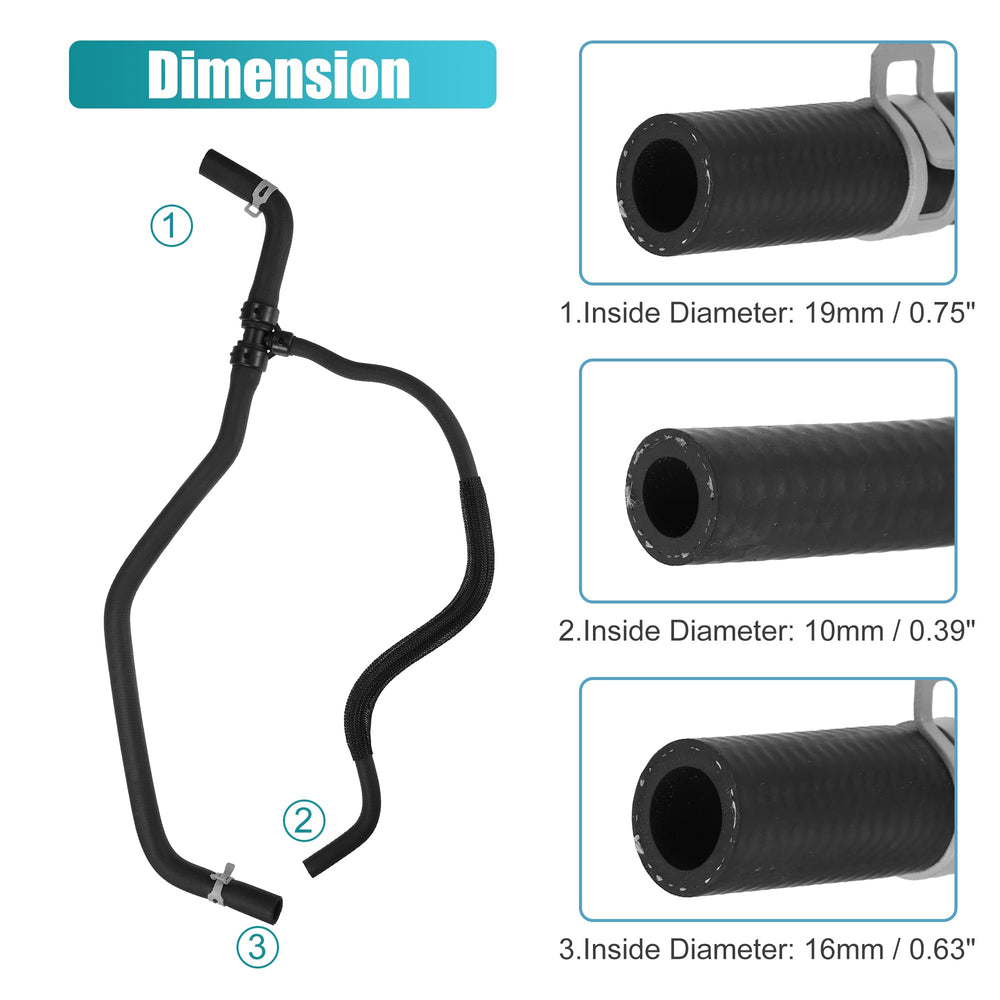 X AutoHaux heater hose with robust coolant connection for durable service.