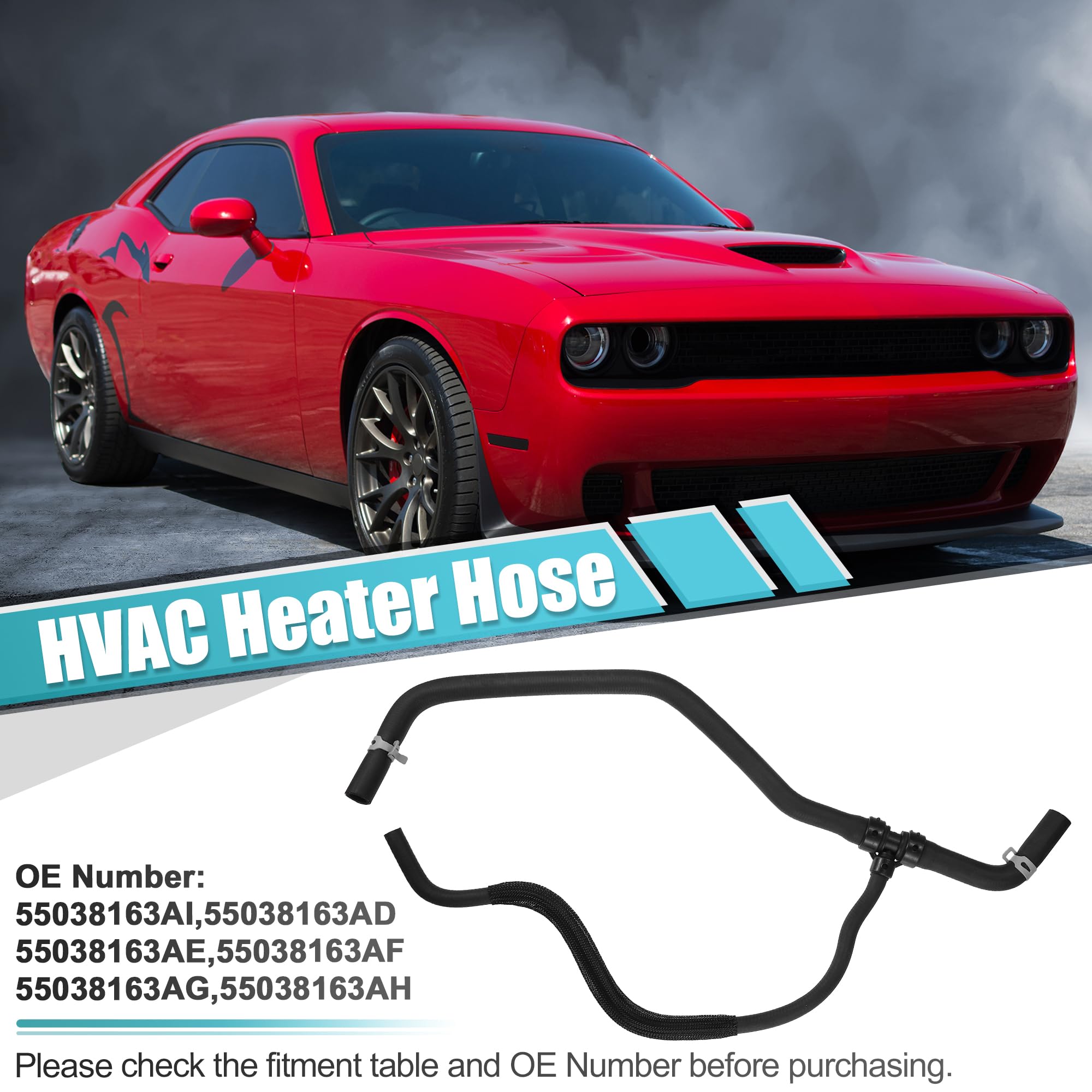 X AutoHaux heater hose for Challenger ensures steady heater performance for chilly mornings.