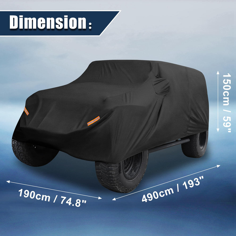 X AUTOHAUX Jeep Wrangler cover packaging and waterproof bag included.